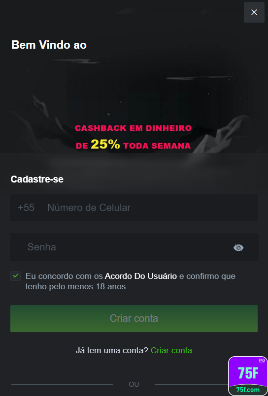 75f.com - conectar sua conta agora